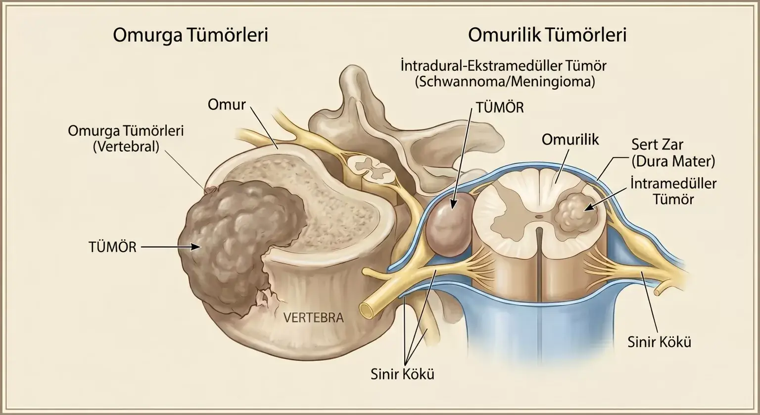 omurga omurilik tumoru siniflama intradural metastaz intrameduller astrositom